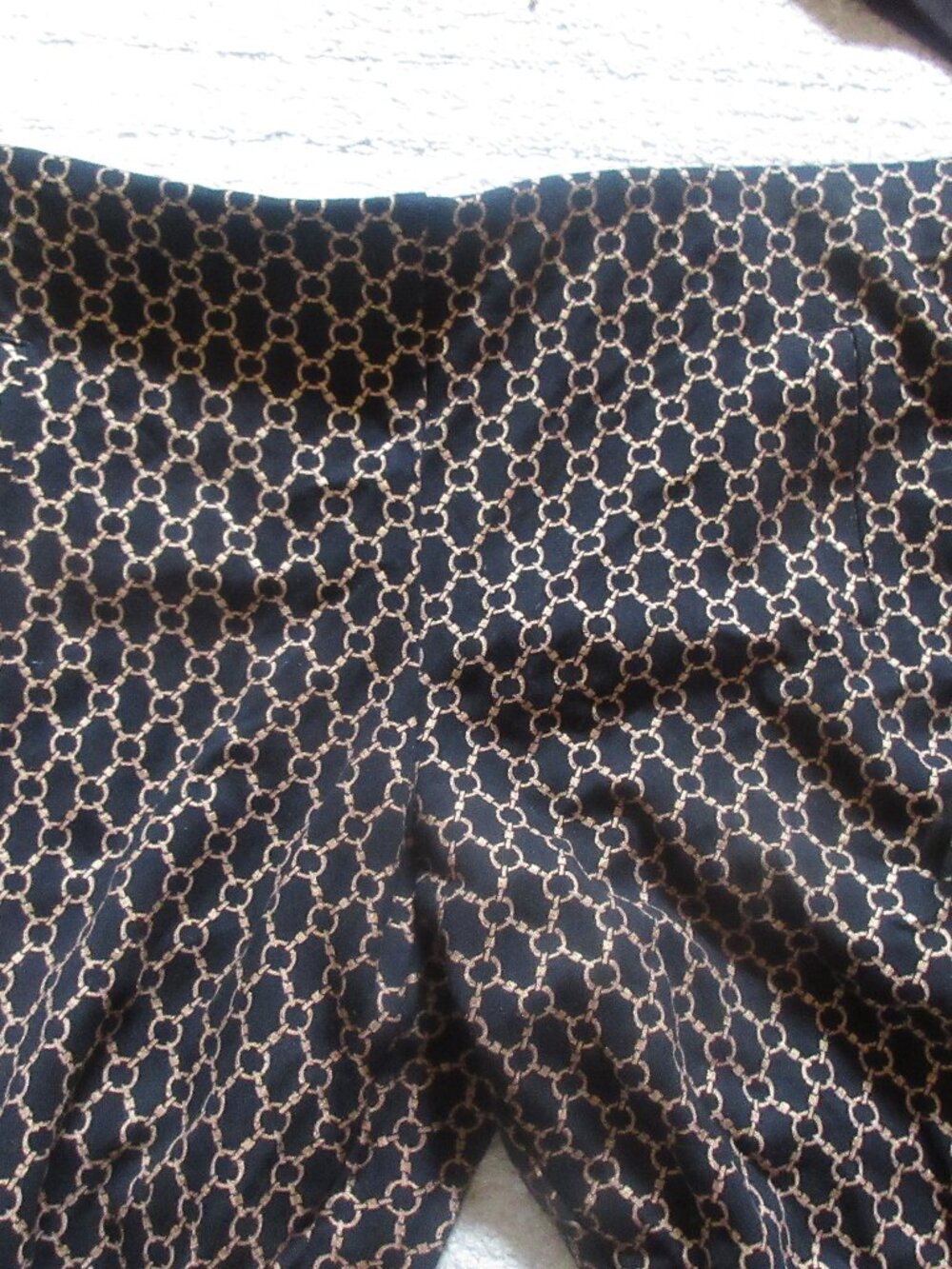 Chico's modern  Ponte Knit‎ Pants m l 2 14 12  Pull-on Stretch print ankle crop